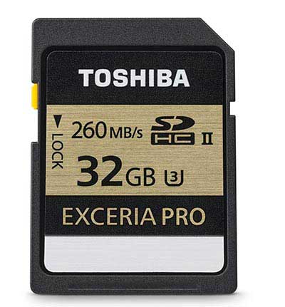 UHS-I adattatore U3 Classe 10 95MB/s Toshiba M401 scheda di memoria microSDHC Exceria Pro 32GB 